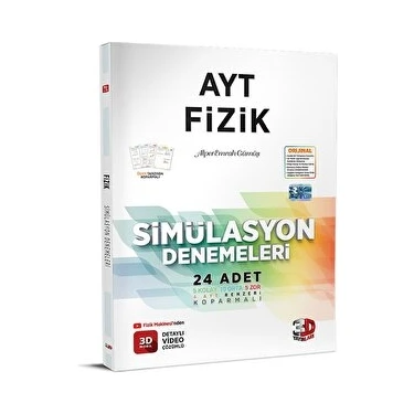 3D Yayınları AYT Fizik Simülasyon Denemeleri 24 Adet Üniversite