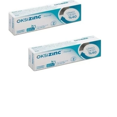 Oksizinc Pomat %40 Çinko Oksit Parabensiz Doğal Balık Yağı İçeren Cilt Bakım Kremi 2×100