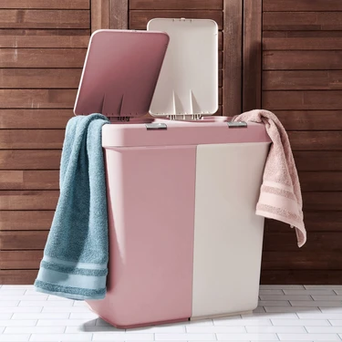 Motek Duo Laundry Çamaşır Sepeti - Pembe - 80