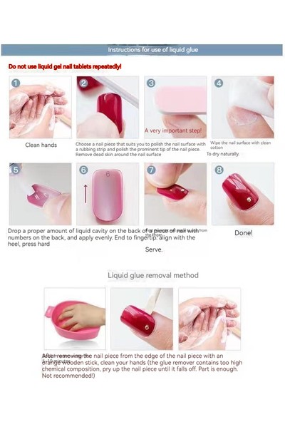 Buranlei 24PCS Fake Nails Patches Pink Glitter Nude Press On Nails Women Wearable Nail Art Stickers Full Finished False Nail (Yurt Dışından)