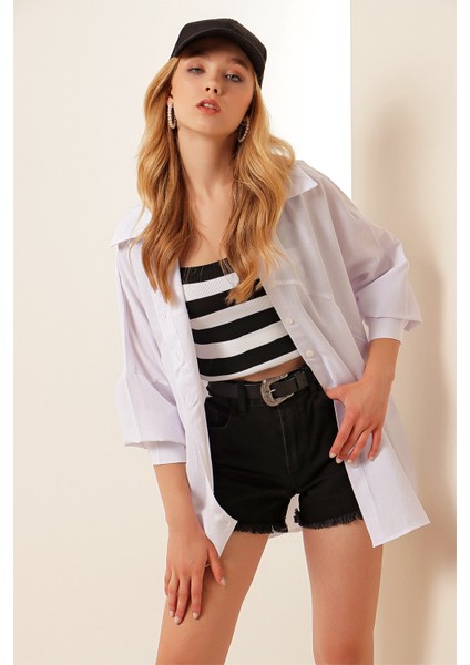 Trikoton Ön Cepli Gömlek modelleri