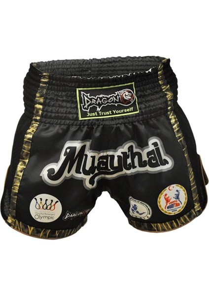 Dragon MT2019 Onaylı Muay Thai Müsabaka Şort ve Profesyonel Dişlik Set