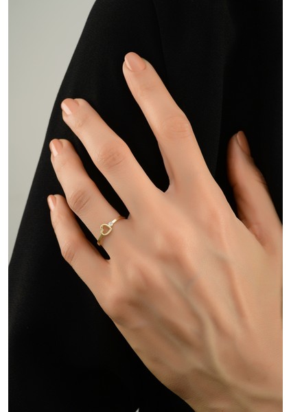 Kalp Çıtır Altın Yüzük CGKYZK0068 modelleri