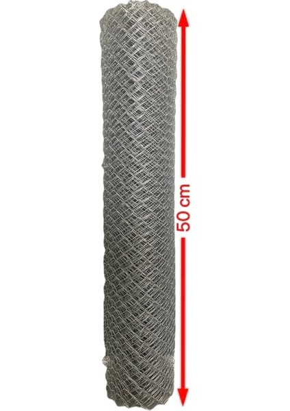 Cihan Çit Galvanizli Örgü Tel Bahçe Çiti - 2,00 mm Kalınlık 50X50 Göz Aralığı H:50 cm L:10 Metre