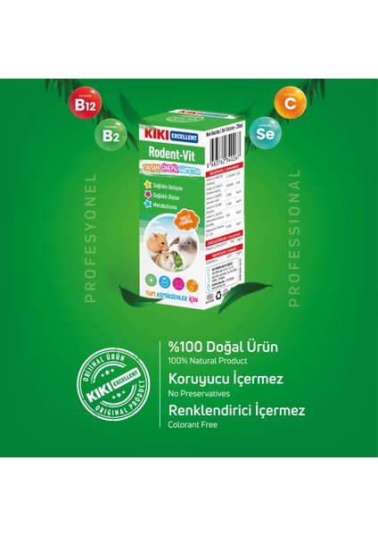 Kıkı Excellent Kemirgen Rodent-Vit 25 Ml. KG101