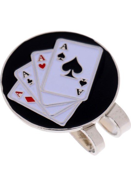 Çıkarılabilir Golf Topu Işaretleyicisi Olan Golf Şapka Klipsi Sevimli Kap Klipsi Benzersiz Kart Desen (Yurt Dışından)