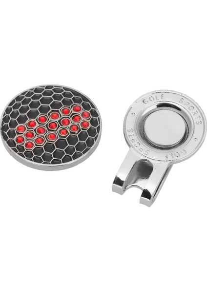 Golf Topu Işaretçisi Kristal Matkap Kapağı Klipsli Golf Kapağı Vizörü Kırmızı (Yurt Dışından) modelleri