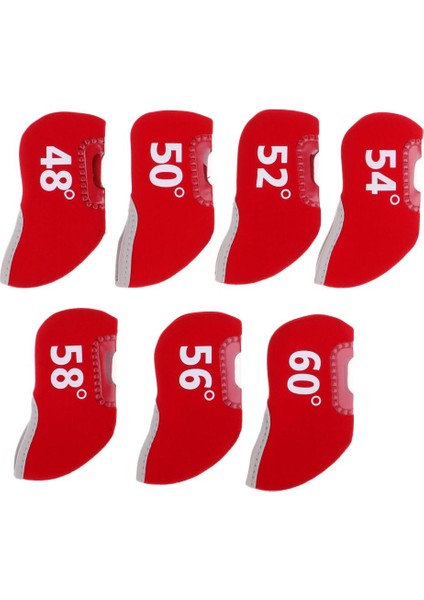 7pcs Premium Neopren Golf Demir Putter Kafa Kapağı Headcover Kırmızı (Yurt Dışından)