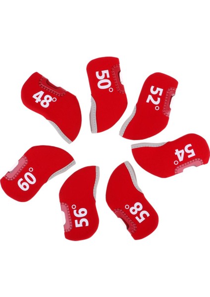 7pcs Premium Neopren Golf Demir Putter Kafa Kapağı Headcover Kırmızı (Yurt Dışından) fırsatları