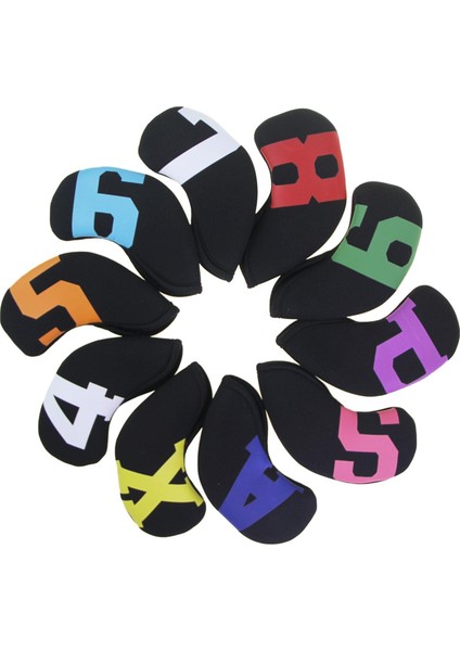 10PCS Golf Demir Kafa Seti Dört, 5,6,7,8,9, P, A, S, Siyah (Yurt Dışından) fiyatları