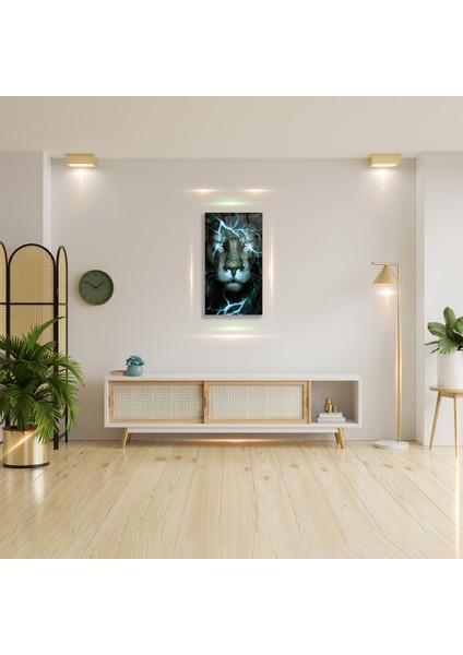 Neon Aslan Cam Tablo modelleri