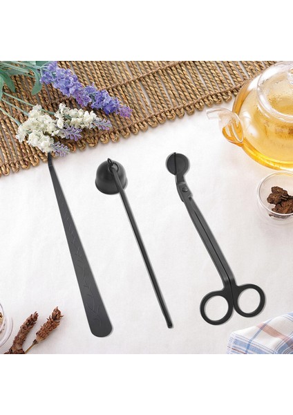 3pcs Mum Fitil Düzeltici Snuffer Kepçe Kesici Söndürücü Alet Kiti Altın(Yurt Dışından) modelleri