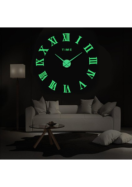 Duvara Monte Işıklı Saat Iy 3D Etiket Modern Ev Bar fırsatları