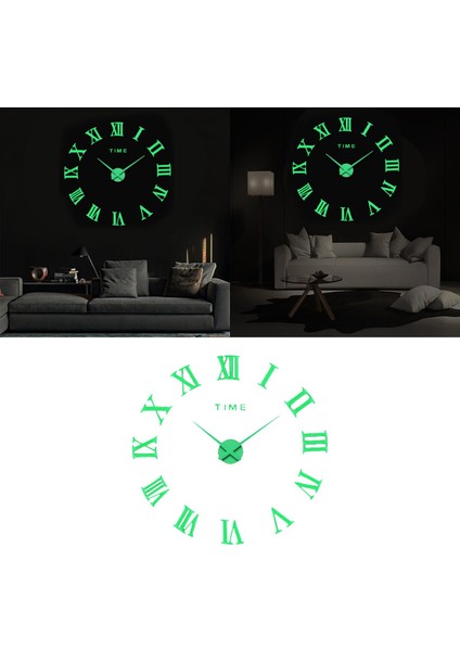 Duvara Monte Işıklı Saat Iy 3D Etiket Modern Ev Bar indirimleri
