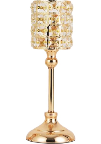 Kristal Modern Ev Taşıyıcı Mum Tutucu Şamdan Parlatıcı Parti Masaüstü M 11X31CM
