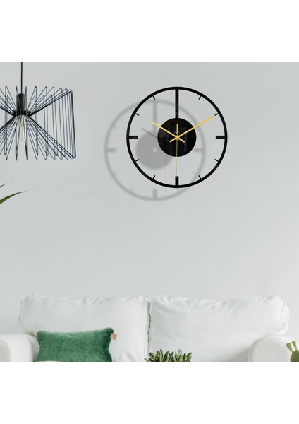 Modern Duvar Saati Işaretsiz Saat Siyah modelleri