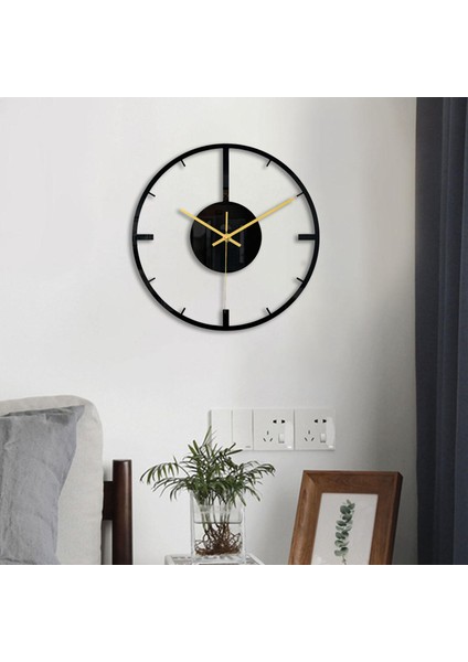 Modern Duvar Saati Işaretsiz Saat Siyah indirimleri