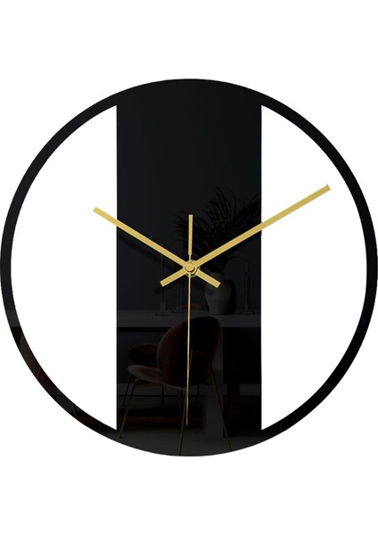 Duvar Saati Pille Çalışan Ayna Yüzey Saatleri Ofis Oturma Odası