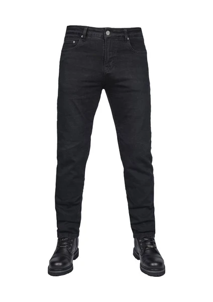 The Biker Jeans City PRO101 Black Korumalı Motosiklet Kot Pantolonu