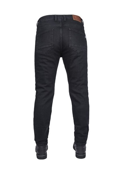 The Biker Jeans City PRO101 Black Korumalı Motosiklet Kot Pantolonu