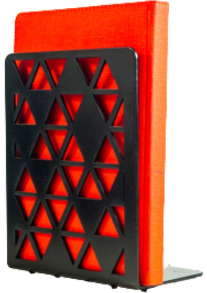 2'li Set Dekoratif Raf Düzenleyici - Organizer - Metal Kitap Tutacağı Siyah - Hediyelik (2 Adet)