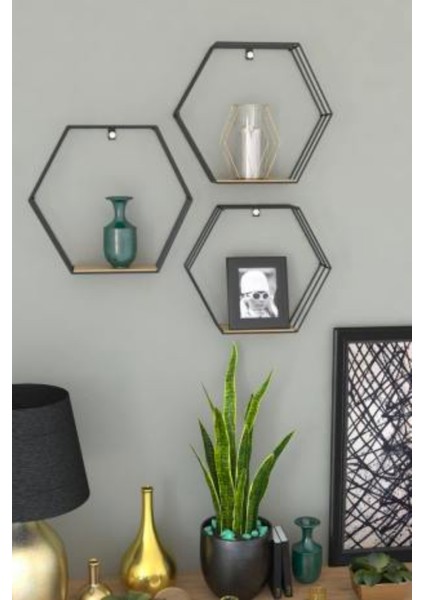 2'li Set Dekoratif Raf Düzenleyici - Organizer - Metal Kitap Tutacağı Siyah - Hediyelik (2 Adet) fırsatları