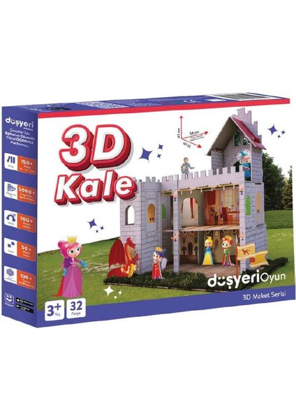 3 Boyutlu Maket Kale Ev - 3D Kale