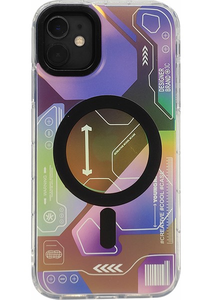 Apple iPhone 11 Uyumlu Desenli Magsafe Seri Arka Koruma