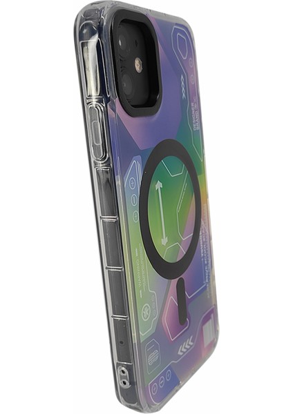Apple iPhone 11 Uyumlu Desenli Magsafe Seri Arka Koruma