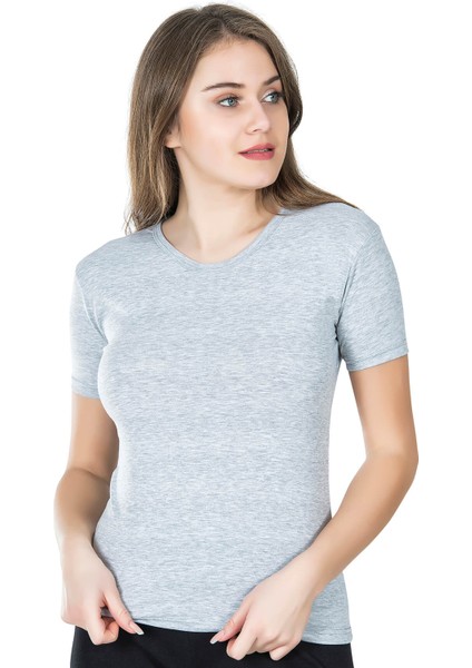 Yarım Kol Bisiklet Yaka Kadın Tişört 228