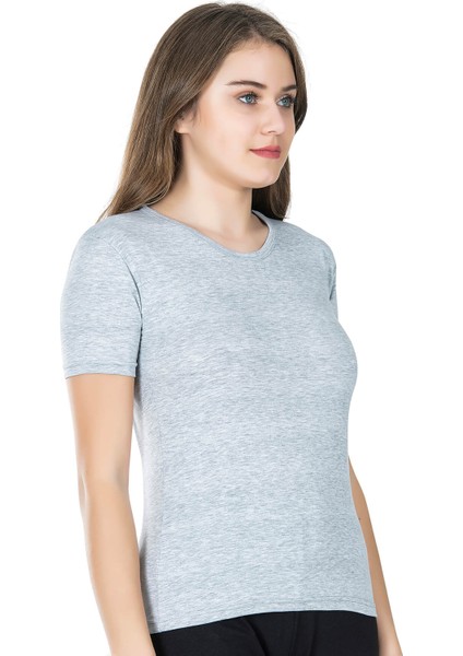 Yarım Kol Bisiklet Yaka Kadın Tişört 228 modelleri