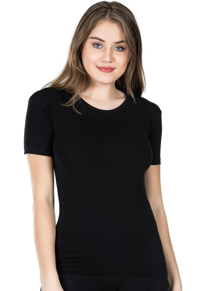 Yarım Kol Bisiklet Yaka Kadın Tişört 228