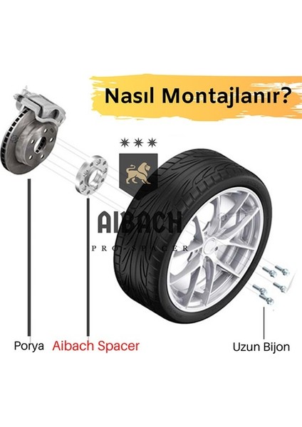 Spacer Audı A3 Cabrıolet 8p 2008 > 15 mm Kalınlık