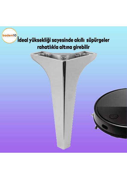 Sedef Lüks Mobilya Kanepe Sehpa Tv Ünitesi Koltuk Ayağı 19 cm Parlak Krom Baza Ayakları fiyatları