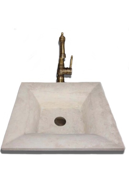 Traverten Modern Dizayn Kare Lavabo