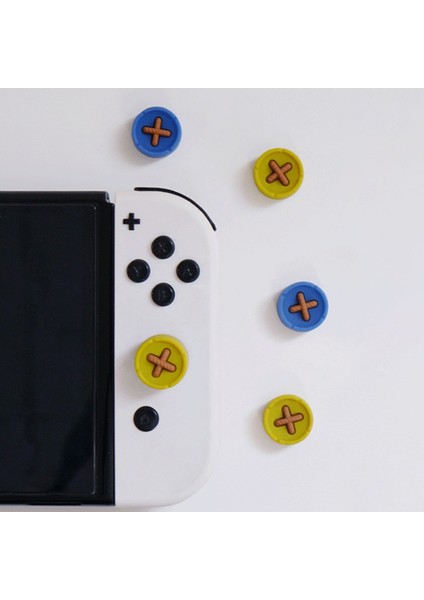 4 Adet Thumbstick Şapka Düşmeye Dayanıklı Koruyucu Zengin Renkler Oyun Anahtarı Şapka Forfor(Yurt Dışından)