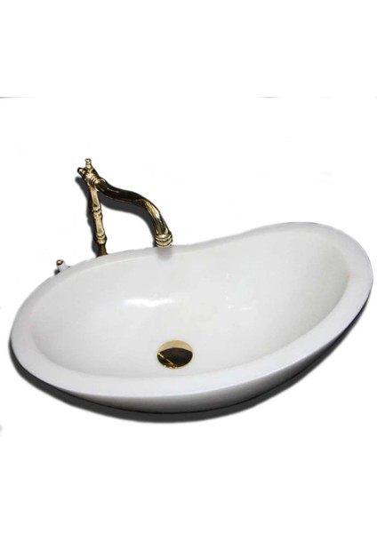 Kristal Beyaz Gondol Dizayn Lavabo