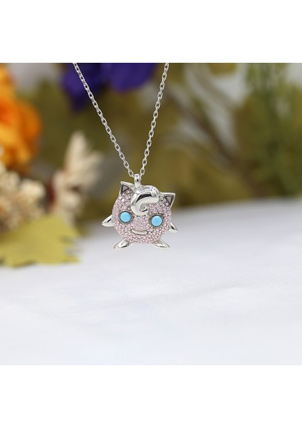 Pokemon Jigglypuff Gümüş Kolye