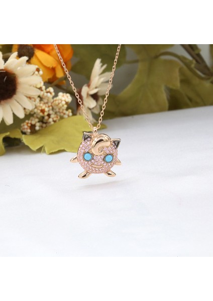 Pokemon Jigglypuff Gümüş Kolye