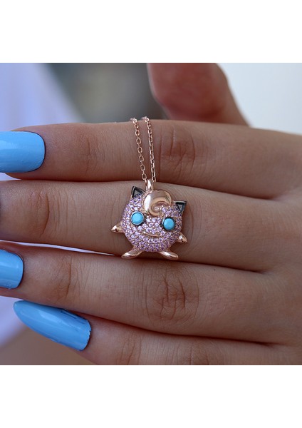 Pokemon Jigglypuff Gümüş Kolye