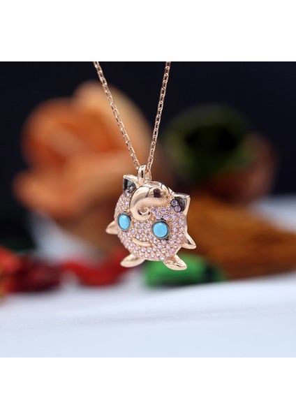 Pokemon Jigglypuff Gümüş Kolye