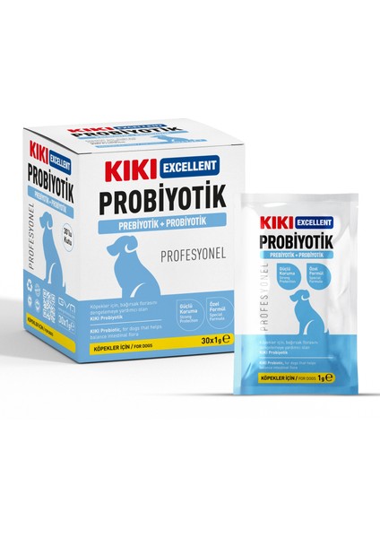 Kıkı Excellent Köpek Probiyotik + Prebiyotik Saşe 1 Gr. 30 Adet (Kutu) KD111B30