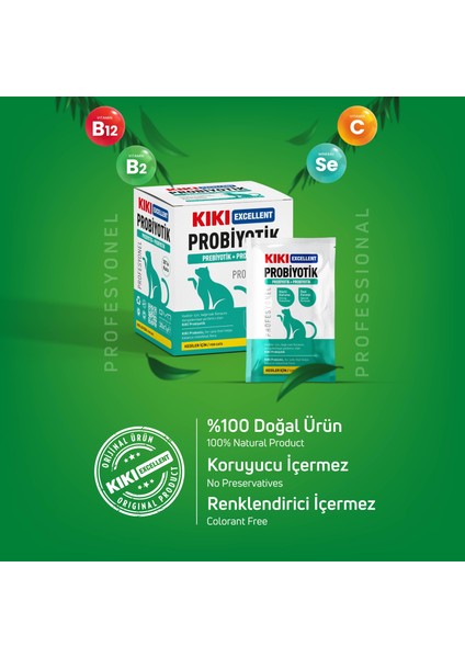 Kıkı Excellent Kedi Probiyotik + Prebiyotik Saşe 1 Gr. 30 Adet (Kutu) KC111B30 modelleri