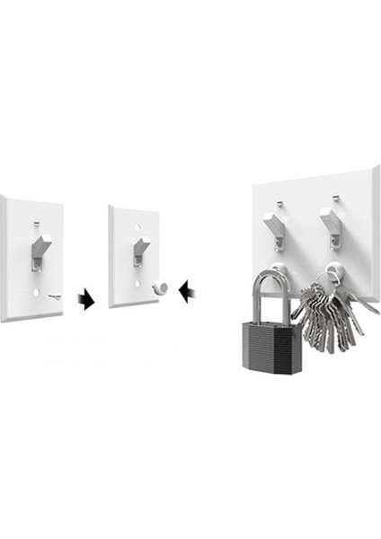 Manyetik Tuşlar Hook Duvar Montajı Tutucu Keychain Organizatör Siyah (Yurt Dışından) modelleri