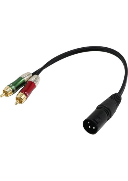 Xlr Erkek Fiş 2 x Fono Fono Rca Fiş Kablo Adaptör Adaptörü 30CM/11.8 " (Yurt Dışından)