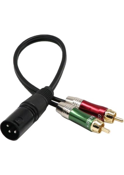 Xlr Erkek Fiş 2 x Fono Fono Rca Fiş Kablo Adaptör Adaptörü 30CM/11.8 " (Yurt Dışından)