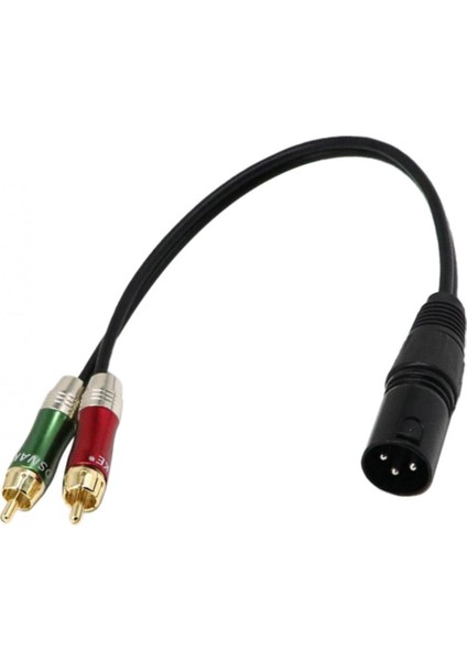 Xlr Erkek Fiş 2 x Fono Fono Rca Fiş Kablo Adaptör Adaptörü 30CM/11.8 " (Yurt Dışından)