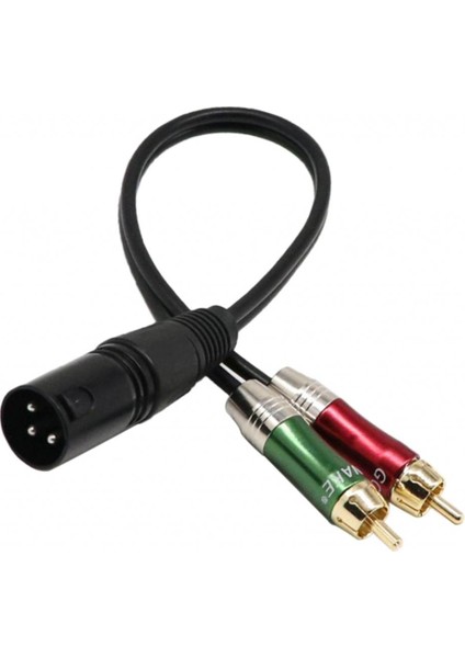 Xlr Erkek Fiş 2 x Fono Fono Rca Fiş Kablo Adaptör Adaptörü 30CM/11.8 " (Yurt Dışından)