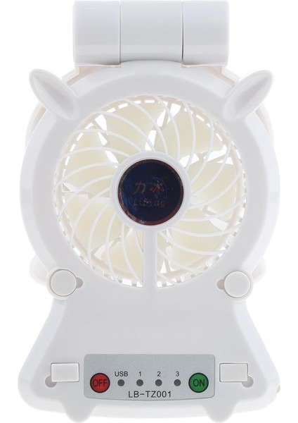 Protable Elektronik Fan Kendi Kendine Yeten Dişli Düğme Acil Durum Bankası Beyaz (Yurt Dışından) fiyatları