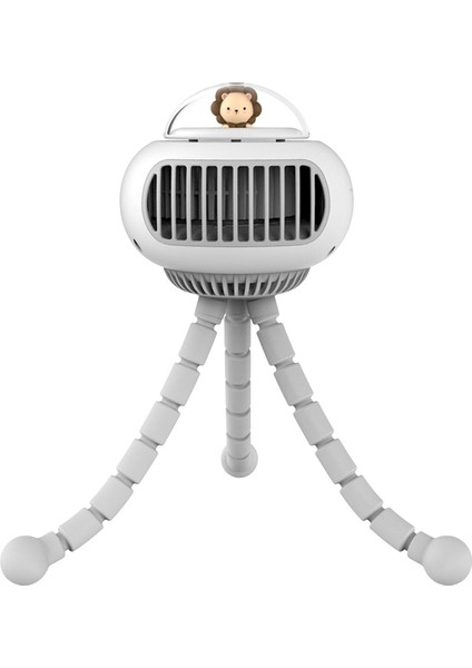 Öğrenciler Için USB El Taşıyıcı Soğutma Fanı Yurt Bebek Arabası Masaüstü Beyaz (Yurt Dışından)